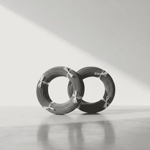 Alambre de Acero con Alto Contenido de Carbono de 0.65 mm para Refuerzo de Mangueras Flexibles, Embalaje en Bobina, Recubierto de Fosfato, Plateado Brillante/Negro, Cumple con JIS - Product Image 1