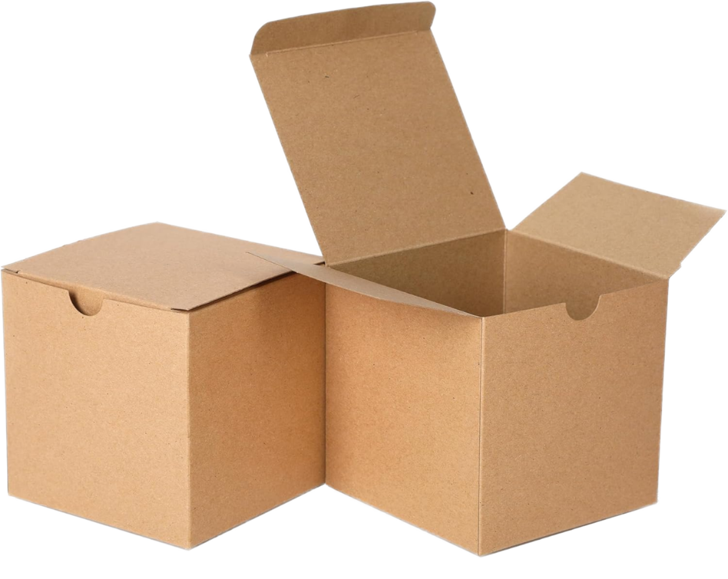 Custom 6x6x6 Inches Brown Kraft Aseptic Gift Rectangle Boxes Easy Fold Cardboard Auto Lock Candle Packaging Recyclable