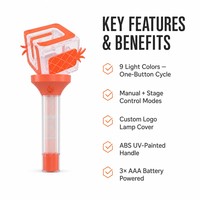 Barra de Luz LED K-Pop Personalizada, Cubo Luminoso con Logotipo Personalizado para Conciertos