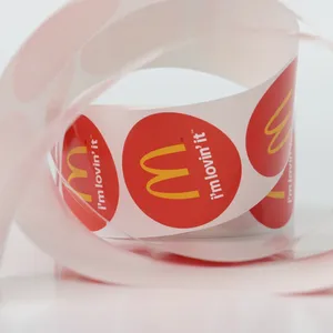 Rollo adhesivo laminado mate/brillante CMYK de color adhesivo redondo personalizado a prueba de agua - Product Image 4