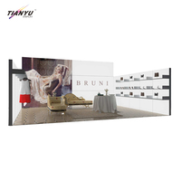 Stand publicitaire grand format 20x20 pieds, stand d'exposition en aluminium 3x3, cadre anime, boîte à lumière, lampe, gants de boxe