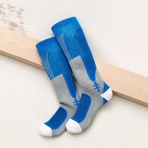 Calcetines Deportivos de Compresión hasta <span class=keywords><strong>la</strong></span> Rodilla, Tejidos, Gruesos, Azules, Personalizados, Cómodos, Transpirables y de Secado Rápido - Product Image 2