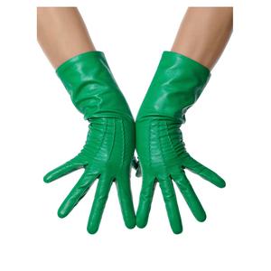 ถุงมือหนังสีเขียวยาวปานกลางราคาถูกกันน้ำได้ถุงมือหนังจากปากีสถาน - Product Image 2