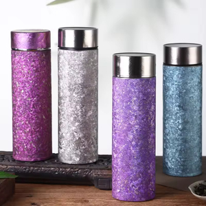 <b>Large</b> Capacity 500ml Pure Titanium Double Vacuum Insulated <b>Cup</b> Tea Separation Portable Stainless Steel Tumbler - Product Image 1