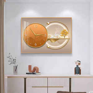 Nouvelle <span class=keywords><strong>Peinture</strong></span> <span class=keywords><strong>D</strong></span>écorative <span class=keywords><strong>Murale</strong></span> Intérieure Luxe Moderne Horizontale en Porcelaine de Cristal, Horloge <span class=keywords><strong>Murale</strong></span> Silencieuse pour Salle à Manger <span class=keywords><strong>d</strong></span>'Usine - Product Image 3