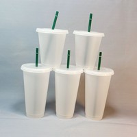 Vente en gros de tasse de gobelet de changement de Chang en plastique de magie froide de la température 24oz 16oz