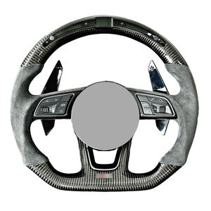 <span class=keywords><strong>Volant</strong></span> sport RS personnalisé <span class=keywords><strong>SLINE</strong></span> complet en cuir et fibre de carbone pour Audi A6 C7 C6 A7 A3 A4 RS3 RS5 RS6 Q3 Q5 Q7 - Product Image 2