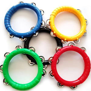 Tambourin sans tête en plastique Orff, instrument de percussion, clochette à secouer à la main, jouet musical et accessoire pour enfants, vente en gros - Product Image 1