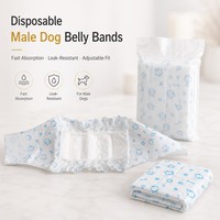 Bandes de protection ventrales jetables pour chiens mâles, douces, non tissées, anti-fuites, ajustables pour le voyage, marque privée, vente en gros