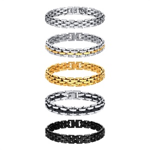 Factory Watchband Health Pure Design Wrist Fashion Stainless Steel Bracelet for <b>Men</b> - Product Image 1