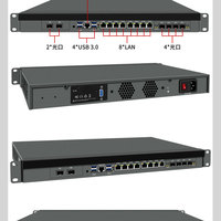 BKHD 19 pouces 1U pare-feu serveur LGA2011 Intel C612/X99 Xeon E5-2650V4 E5-2695V4 8*2.5G 8*10G SFP prise en charge WIFI 4G VPN Linux Pfsen