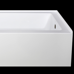CKB Baignoire en acrylique empilable de haute qualité, blanche et noire, pour appartement d'hôtel, avec alcôve - Product Image 5
