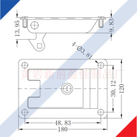 Pièces de carrosserie de camion Boîte à outils serrure à palette poignée loquet