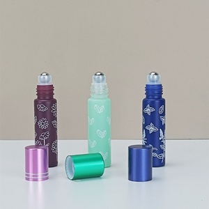 Venta al por Mayor de Envases de Perfume de Lujo Coloridos de 5 ml y 10 ml, Botellas de Vidrio Vacías con Rodillo para Aceites Esenciales - Product Image 5