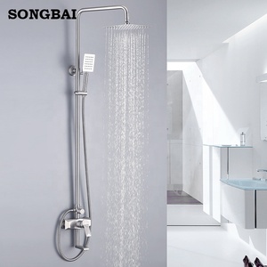 China conjunto de ducha de CUPC de marca de agua de acero inoxidable 304 hotel <span class=keywords><strong>baño</strong></span> termostático ducha <span class=keywords><strong>grifo</strong></span> - Product Image 2