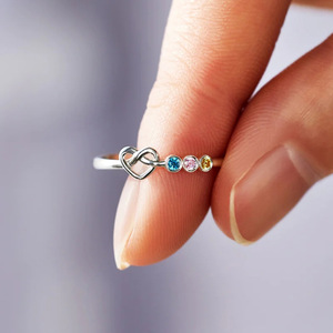 Anello a Cuore Geometrico Colorato per Donne, Gioiello da Dito Carino e Dolce per San Valentino - Product Image 4