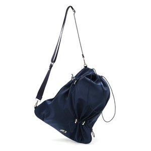 Three Dimensional String <b>Bag</b> Created From Contaminated Nylon <b>Fabric</b> In Misty Navy With A Light Weight Design - Product Image 3