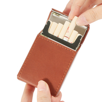 Erliao Nouvelle Boîte à Cigarettes Portable en Cuir, Étui à Tabac de Luxe en Gros, Boîtes à Cigarettes Vides, Étui à Tabac Personnalisable avec Logo