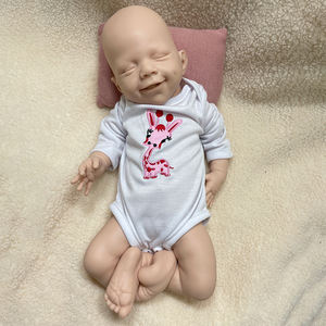 Poupée <span class=keywords><strong>Reborn</strong></span> en silicone de 18 pouces, non peinte, corps entier, non peint, en silicone lesté, bouche ouverte, pour cadeau de Noël - Product Image 6