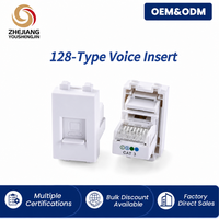 Module de communication vocale 128 ports Jack RJ11 Cat3 pour téléphonie et télécommunications