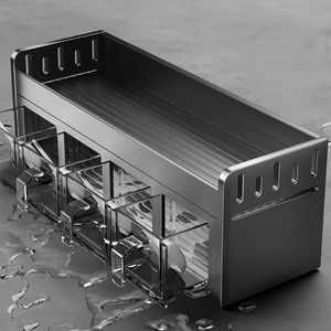 ชั้นวางเครื่องปรุงติดผนังสำหรับครัวเรือน ยี่ห้อ Proins แบบไม่ต้องเจาะ ติดตั้งง่าย ไม่ต้องใช้สว่าน - Product Image 6