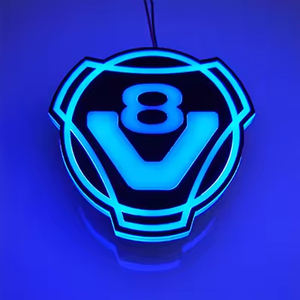 Badge lumineux LED coloré HST-25123 24V <span class=keywords><strong>V8</strong></span> Logo, compatible avec les camions lourds <span class=keywords><strong>Scania</strong></span>, emblème de calandre personnalisé - Product Image 6