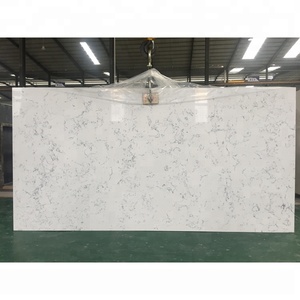 Vietnam Artificial Quartz Cararra White Big Slabs-Modern Design for Floor Kitchen Bathroom Dining Applications 15-30mm Thickness - Product Image 1
