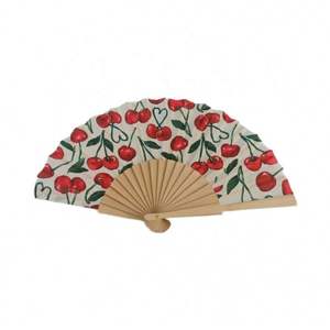 Abanicos de Madera de 23cm al por Mayor, Hechos a Mano con Patrones Coloridos, 18 Unidades con Asas, Novedad, Personalizables, para Promociones y Decoraciones - Product Image 3