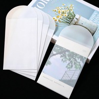 Enveloppes carrées translucides personnalisées en papier calque pour le rangement de vis, accessoires électroniques, pièces de quincaillerie, bijoux, pièces de monnaie