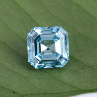 Diamante Cultivado en Laboratorio, Corte Asscher, 3.11 Quilates, VVS2, Azul, Corte Excelente, Certificación IGI, Diamante CVD para Joyería, Fabricación Personalizada, Venta al por Mayor
