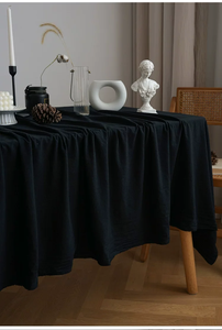 Nappe <span class=keywords><strong>de</strong></span> <span class=keywords><strong>table</strong></span> <span class=keywords><strong>de</strong></span> dessert rétro japonaise noire et blanche unie, toile <span class=keywords><strong>de</strong></span> fond pour photographie <span class=keywords><strong>de</strong></span> fête d'anniversaire CN - Product Image 4