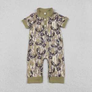 Combinaison courte à manches courtes pour bébé, imprimé camouflage cerf, vente en gros pour enfants, SR3635 RTS - Product Image 2