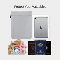 Pochette pour documents imperméable, ignifuge, antivol, certifiée RFID CE, double fermeture éclair, gel de silice, objets de valeur, passeport, argent, OEM
