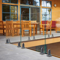 Support de verre en acier inoxydable EKOO, poteau de fixation pour clôture de piscine et balustrade en verre
