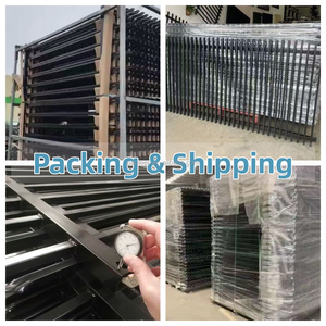 Recinzioni di Sicurezza Personalizzate Moderne per <span class=keywords><strong>Giardino</strong></span> in Ferro Verniciato a Polvere con Parte Superiore Piatta in Acciaio Zincato per Case <span class=keywords><strong>e</strong></span> Giardini - Product Image 6