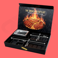 Barbecue arabe écologique biodégradable imperméable portable en papier avec compartiment à charbon de bois et brochettes