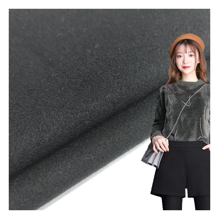 Бесплатный образец, ткань для костюмов из 80 шерсти и нейлона черного цвета, 370 г/м2