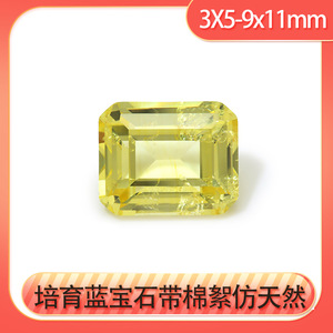 Cadermay Lemon Yellow Zircon Rectangle Loose Stone Synthetic Gemstone For Jewelry Making - Product Image 5