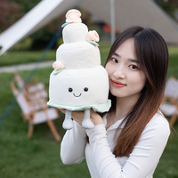 Jouets en peluche Beyman Série Gâteaux de Mariage et d'Anniversaire - Poupées Gâteau de Mariage aux Motifs Floraux Amusants 31cm-50cm Cadeaux de Mariage Unisexe