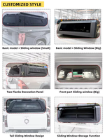 Stainless Steel Pickup Hardtop Truck Bed Topper Camper Canopy for Silverado RAM Ford F150 F250 Tacoma (301L-400L Capacity)