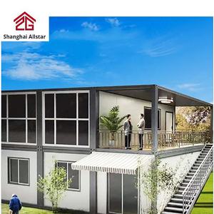 Maison en conteneur moderne personnalisable <span class=keywords><strong>à</strong></span> un étage <span class=keywords><strong>à</strong></span> deux étages pour les maisons en conteneur et les bureaux Étoile en acier Porte de 5 ans Tout - Product Image 1