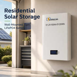 Wall Mounted 51.2V 100Ah LFP Lithium <b>Battery</b> 5120Wh Rechargeable LiFePO4 <b>Battery</b> For Home Solar Power Storage Emergency <b>Backup</b>. - Product Image 5