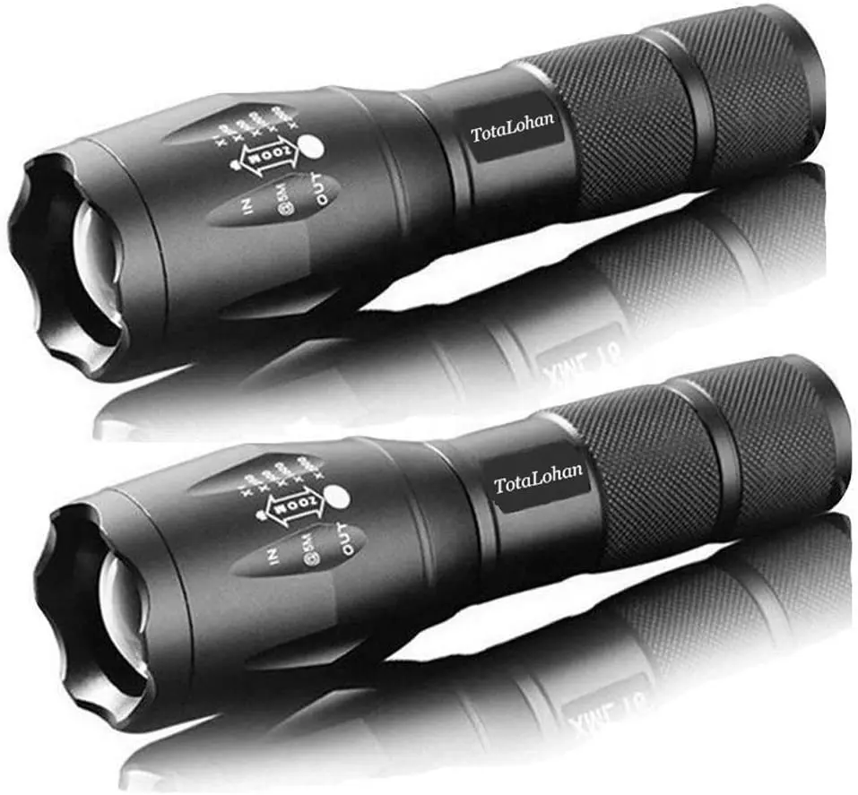 Top Rated Flashlight XML T6 Zoomable Adjustable Focus 5 Modes 1000 Lumens Water Resistant Brightest LED Tactical torch