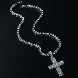Fabrikpreis Modische Hip-Hop-Kette Kreuz-Anhänger Halskette für Männer und Frauen Weihnachtsschmuck Geschenk Bestseller Heißer Verkauf - Product Image 3