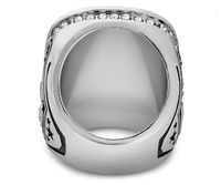 Bagues de champion de football fantaisie personnalisées en argent, style trophée, avec design 3D, faible MOQ