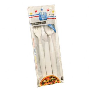 Ensembles de couverts jetables en plastique avec poignée ergonomique, cuillères et fourchettes, design ergonomique, vente en gros - Product Image 4