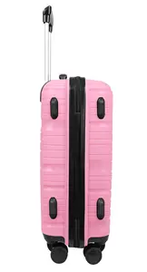 Hot Selling Pink Luggage Suitcase PP 14 18 22 26 Inch 4 Piece Spinner Wheel Luggage Sets For Travelling