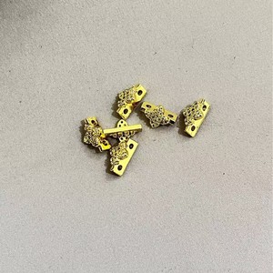 Cuentas espaciadoras de cobre con incrustaciones de circonita, doble orificio, para pulseras DIY, accesorios de joyería, cierres y ganchos, acabado chapado. - Product Image 3