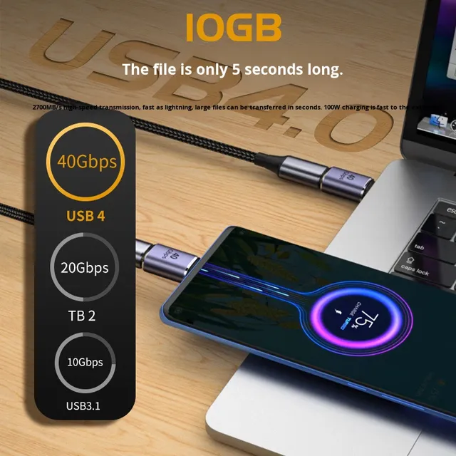OEM Thunderbolt 4 USB4 Type-C Adapter Model U4 40Gbps 8K Video 100W PD Charging Data Transfer Compatible MacBook Pro for XPS