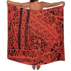 Hawaiian Beach Lavalava Sarong Imprimé fleuri Multi Wear Maillot de bain Wrap Grande taille Island Sarong Cover Up pour les femmes